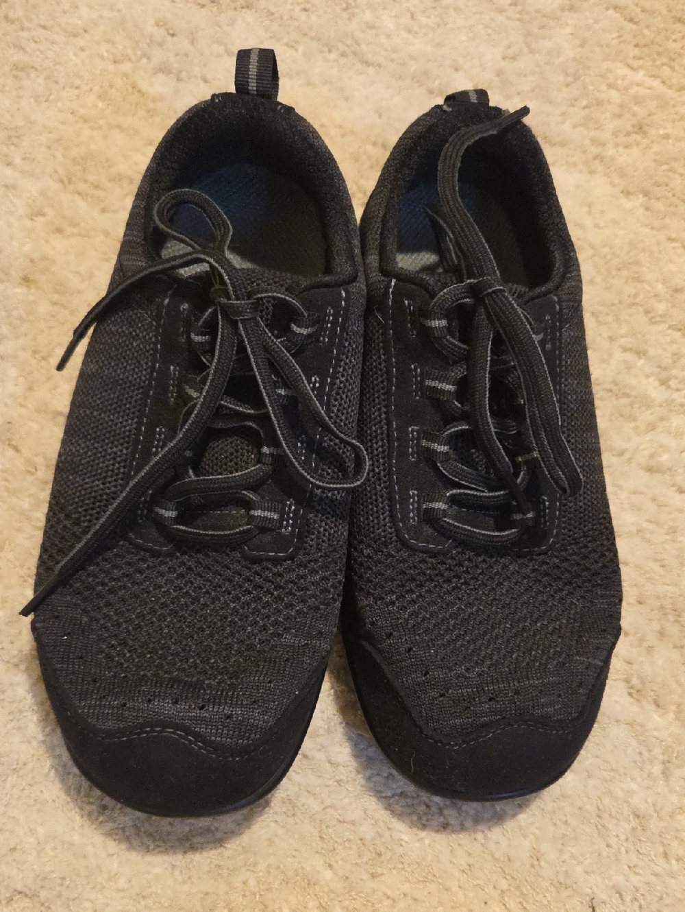 Women's X-Wide Black Shoe Size 5.5 - Manmade Upper